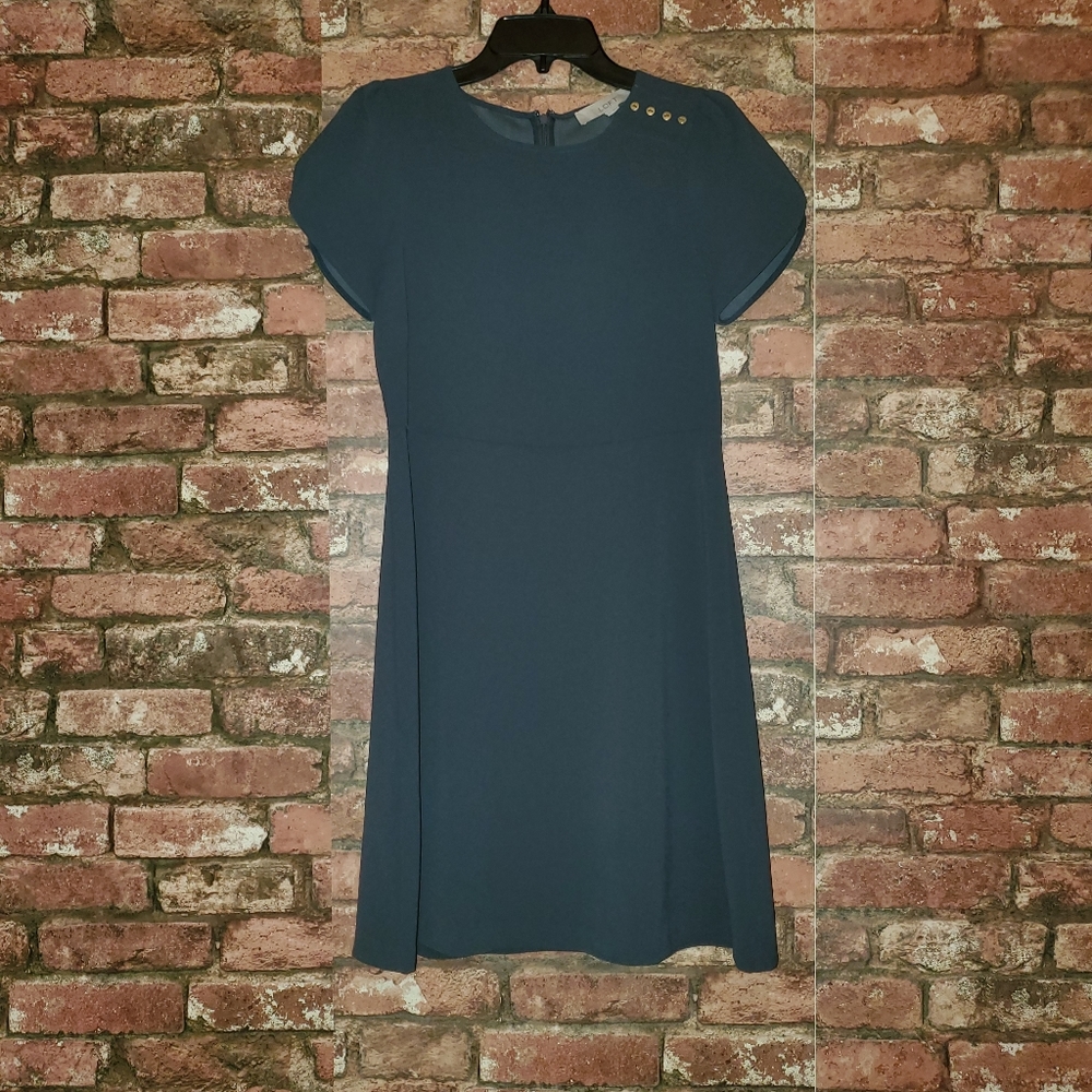 Loft steel blue dress